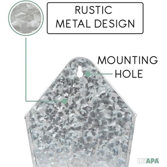 Accents 2 Pack 1 Inch Hanging Metal Wall Vases For Flowers Farmhouse